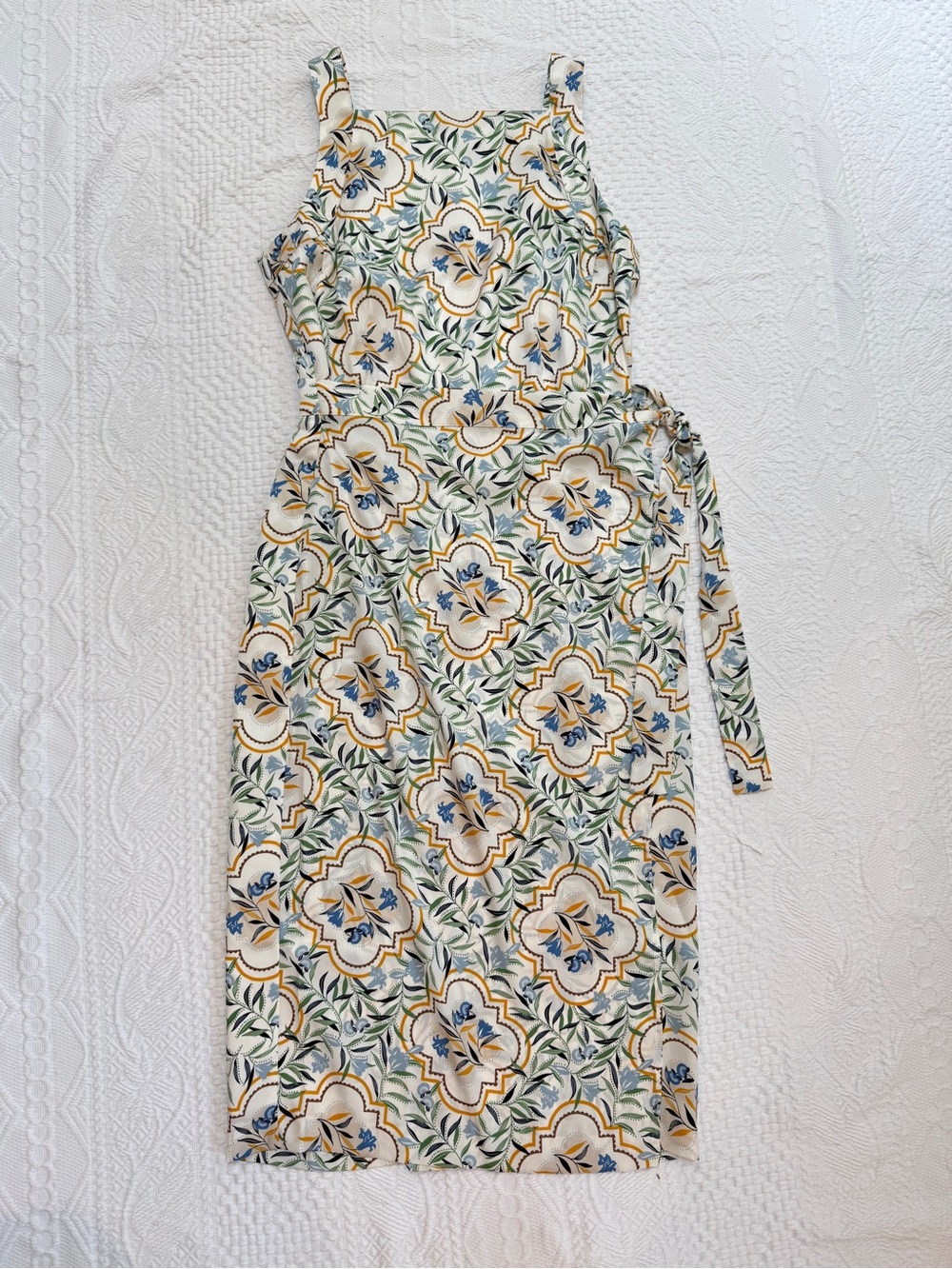 Ann Taylor Floral Print Sleeveless Midi Wrap Dress Summer Garden Party Women’s 4